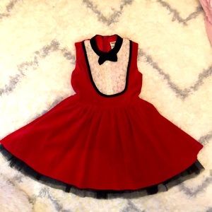 Brushed “Velvet” tuxedo front dress